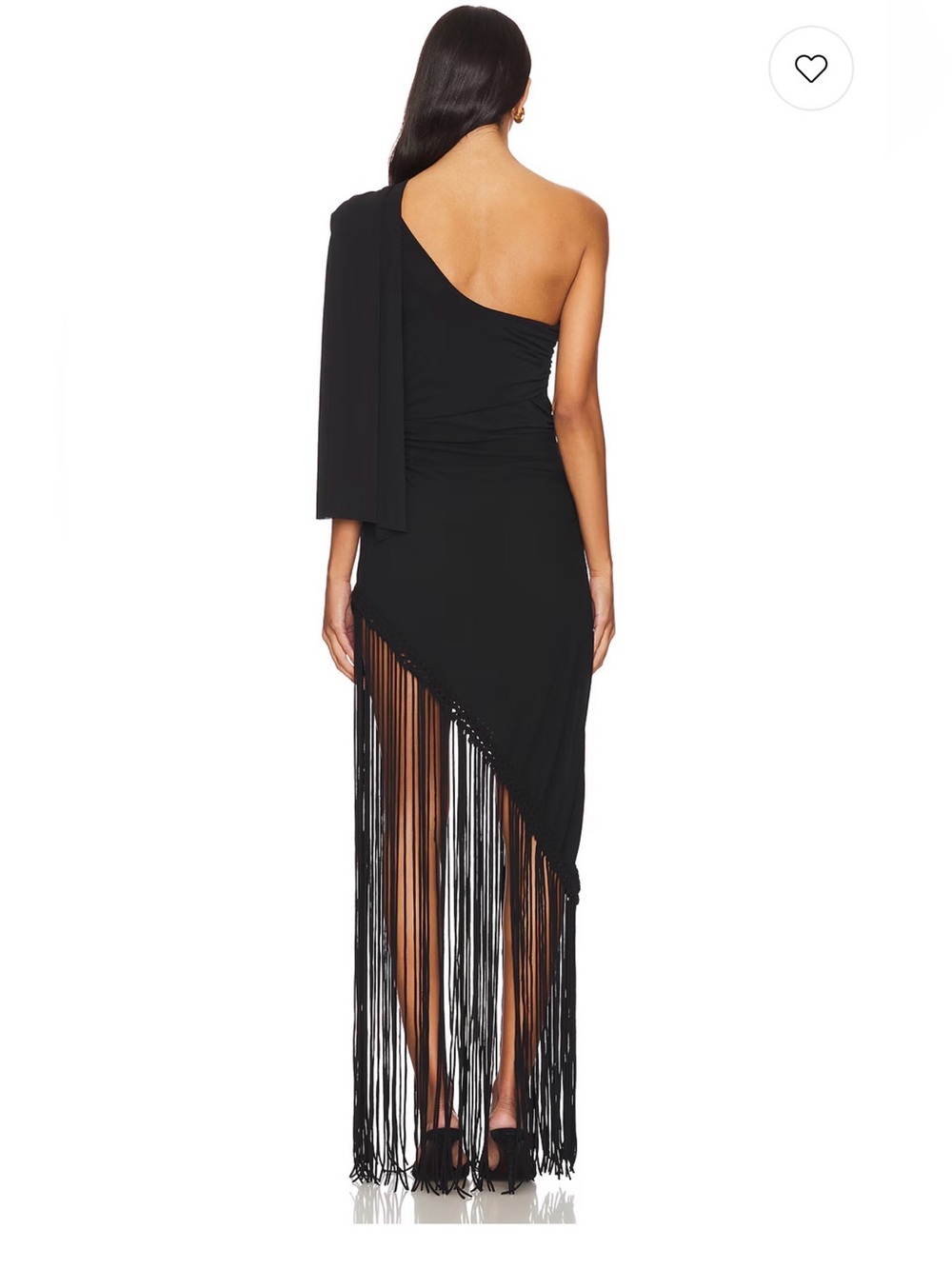 FAITHFULL THE BRAND Bijou Asymmetric Dress in Black - Picture 3 of 3